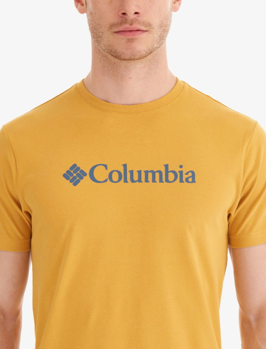 Columbia Basic Big Logo Erkek Sarı Outdoor T-Shirt Columbia Basic Big Logo Erkek Sarı Outdoor T-Shirt
