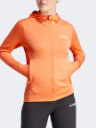 adidas Terrex Light Fleece Full Zip Kapüşonlu Kadın Turuncu Günlük Sweatshirt