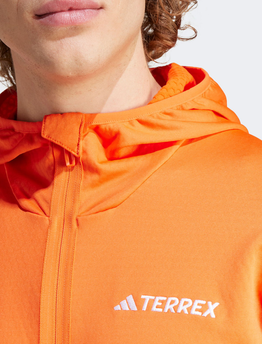 adidas Terrex Light Fleece Full Zip Kapüşonlu Erkek Turuncu Günlük Sweatshirt adidas Terrex Light Fleece Full Zip Kapüşonlu Erkek Turuncu Günlük Sweatshirt