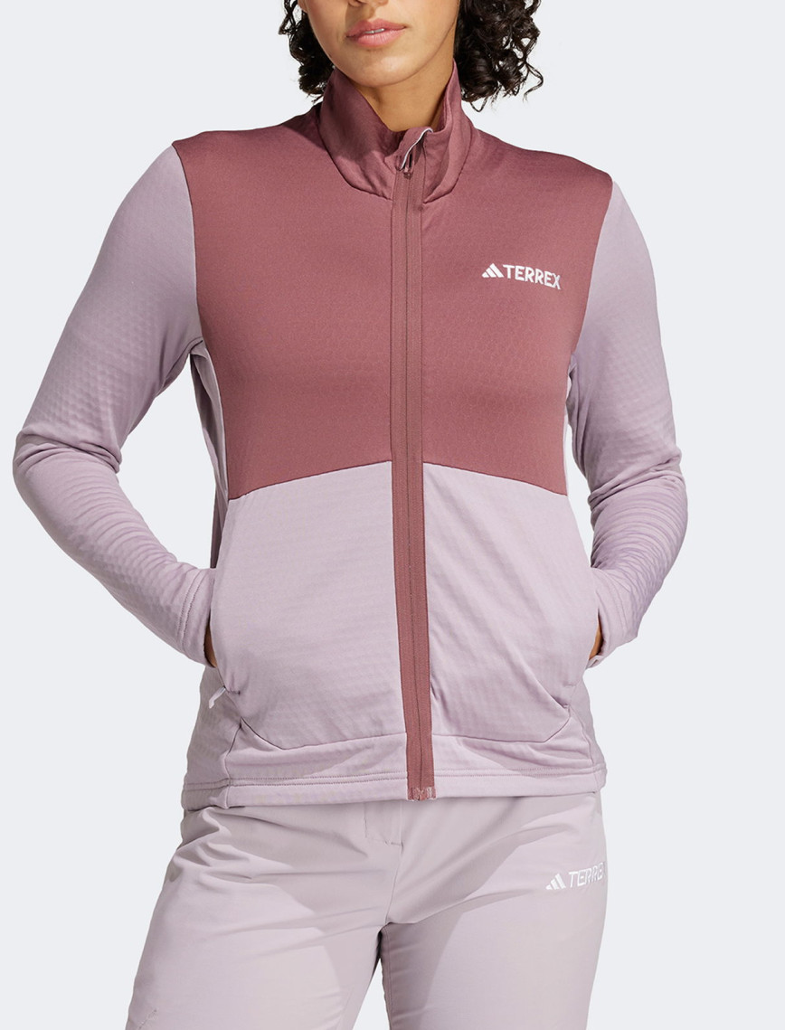 adidas Terrex Multi Light Fleece Full Zip Kadın Mor Antrenman Üstü adidas Terrex Multi Light Fleece Full Zip Kadın Mor Antrenman Üstü