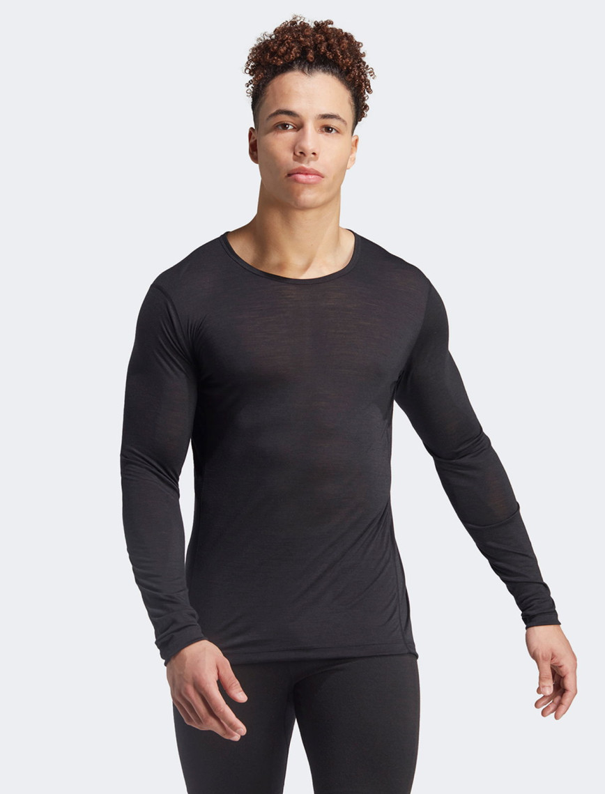 adidas Xperior Merino 150 Midlayer Erkek Siyah Uzun Kollu Antrenman İçliği