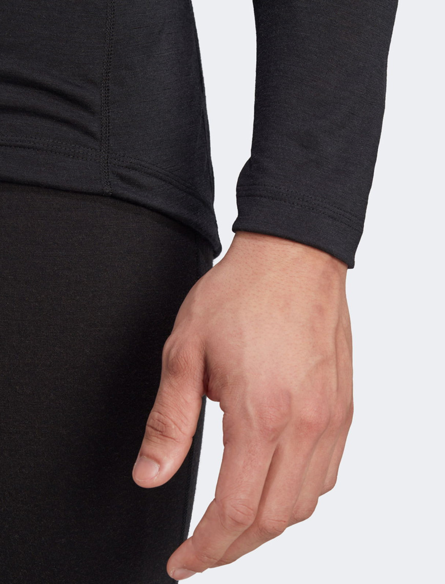 adidas Xperior Merino 150 Midlayer Erkek Siyah Uzun Kollu Antrenman İçliği