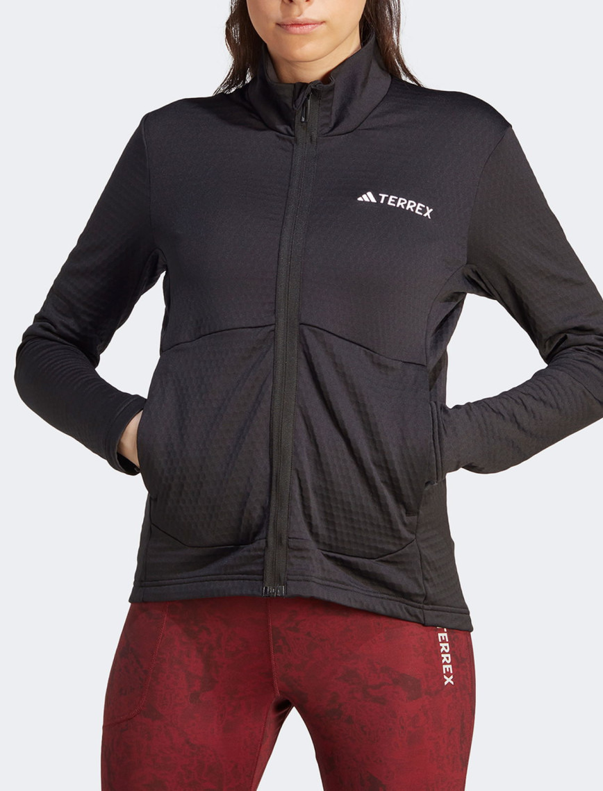 adidas Terrex Multi Light Fleece Full Zip Kadın Siyah Antrenman Üstü