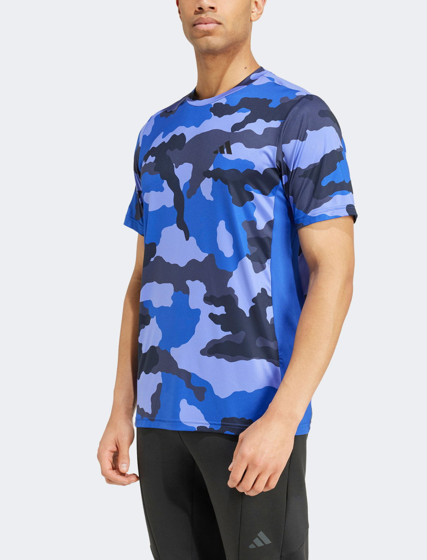adidas Train Essentials Camo Erkek Mavi Antrenman T-Shirt adidas Train Essentials Camo Erkek Mavi Antrenman T-Shirt
