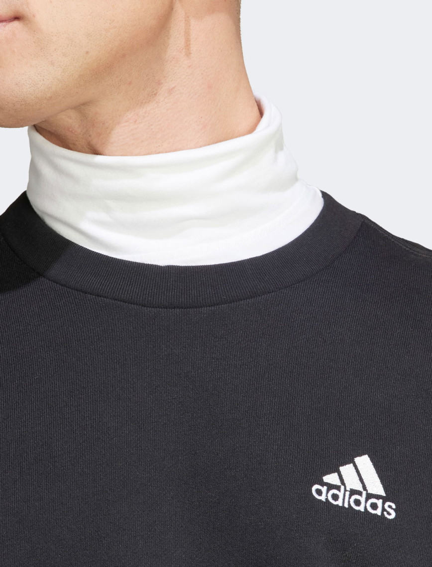 adidas Essentials Embroidered Small Logo Erkek Siyah Günlük Sweatshirt adidas Essentials Embroidered Small Logo Erkek Siyah Günlük Sweatshirt
