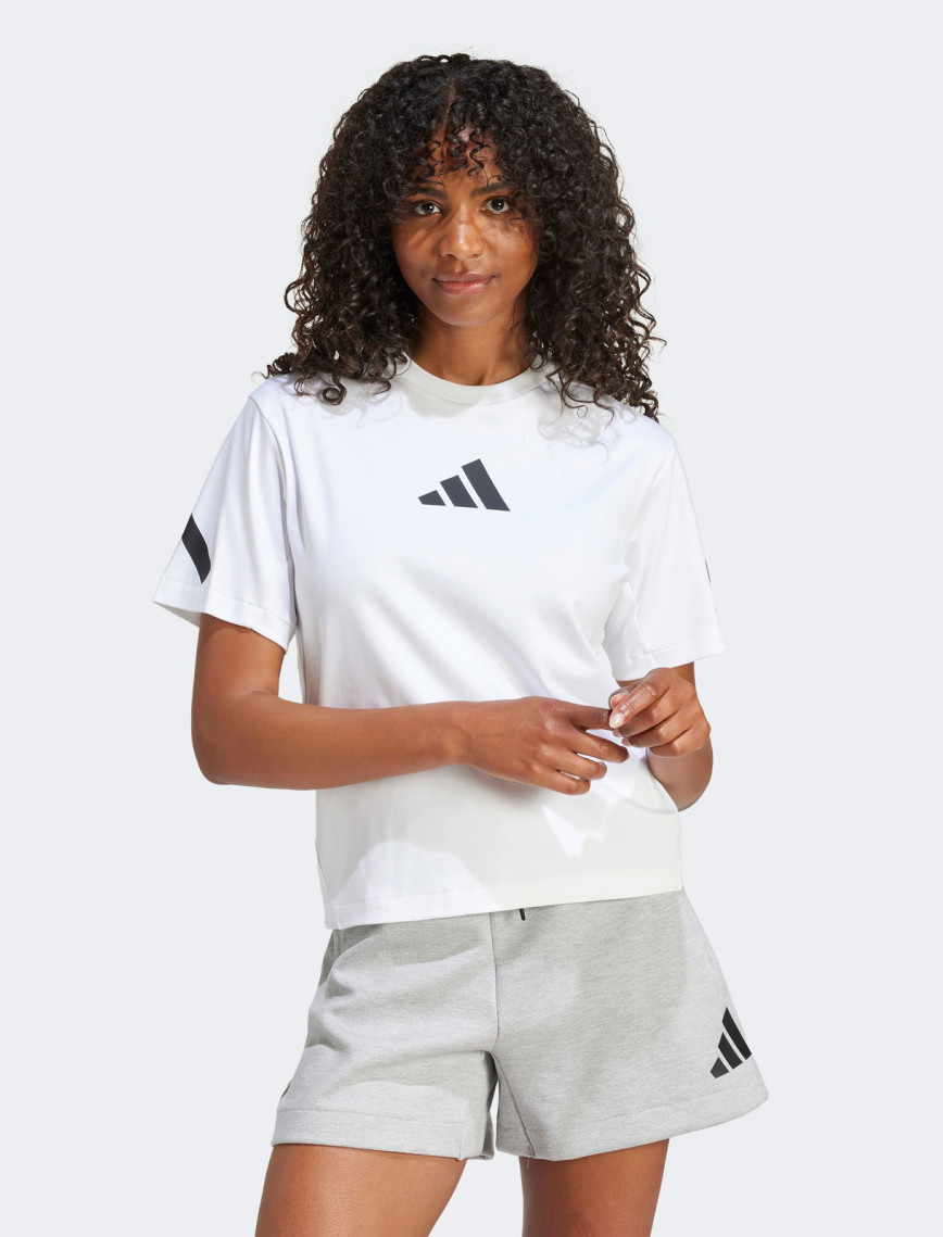 adidas Z.N.E. Kadın Beyaz Günlük T-Shirt