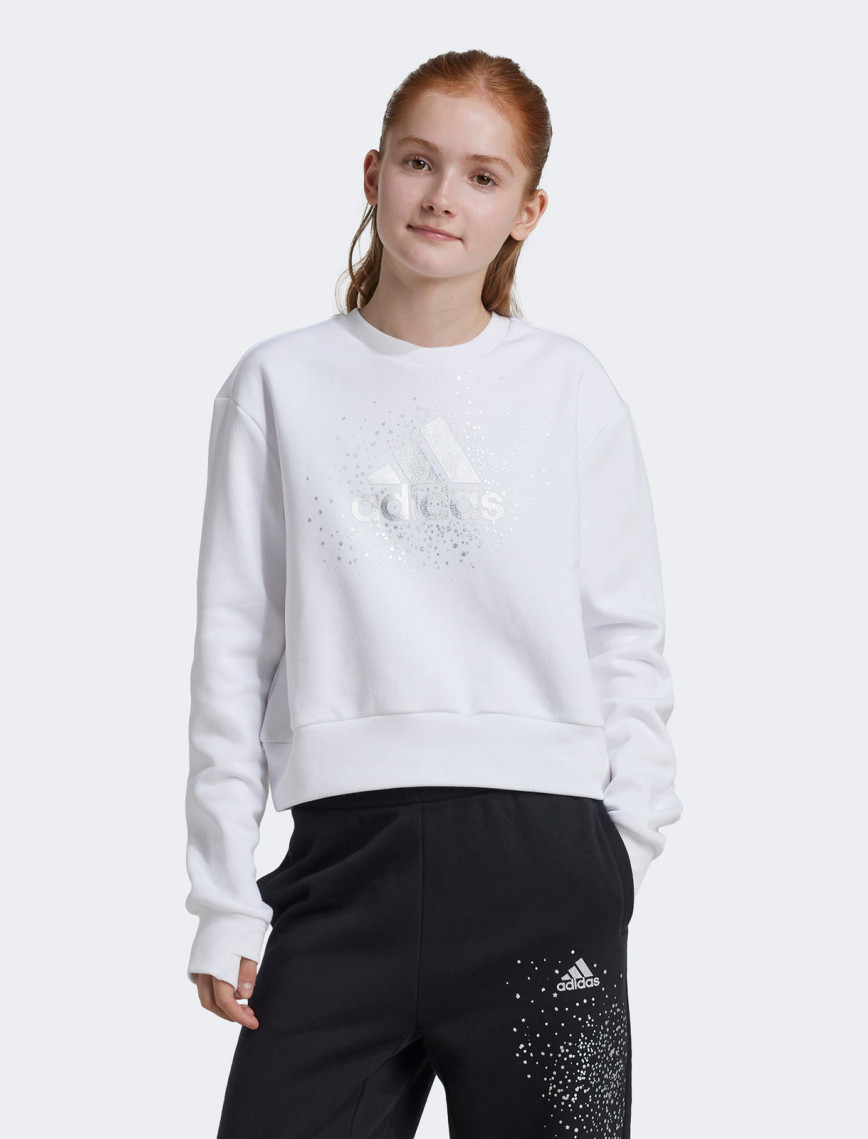 adidas Crew Çocuk Beyaz Günlük Sweatshirt adidas Crew Çocuk Beyaz Günlük Sweatshirt