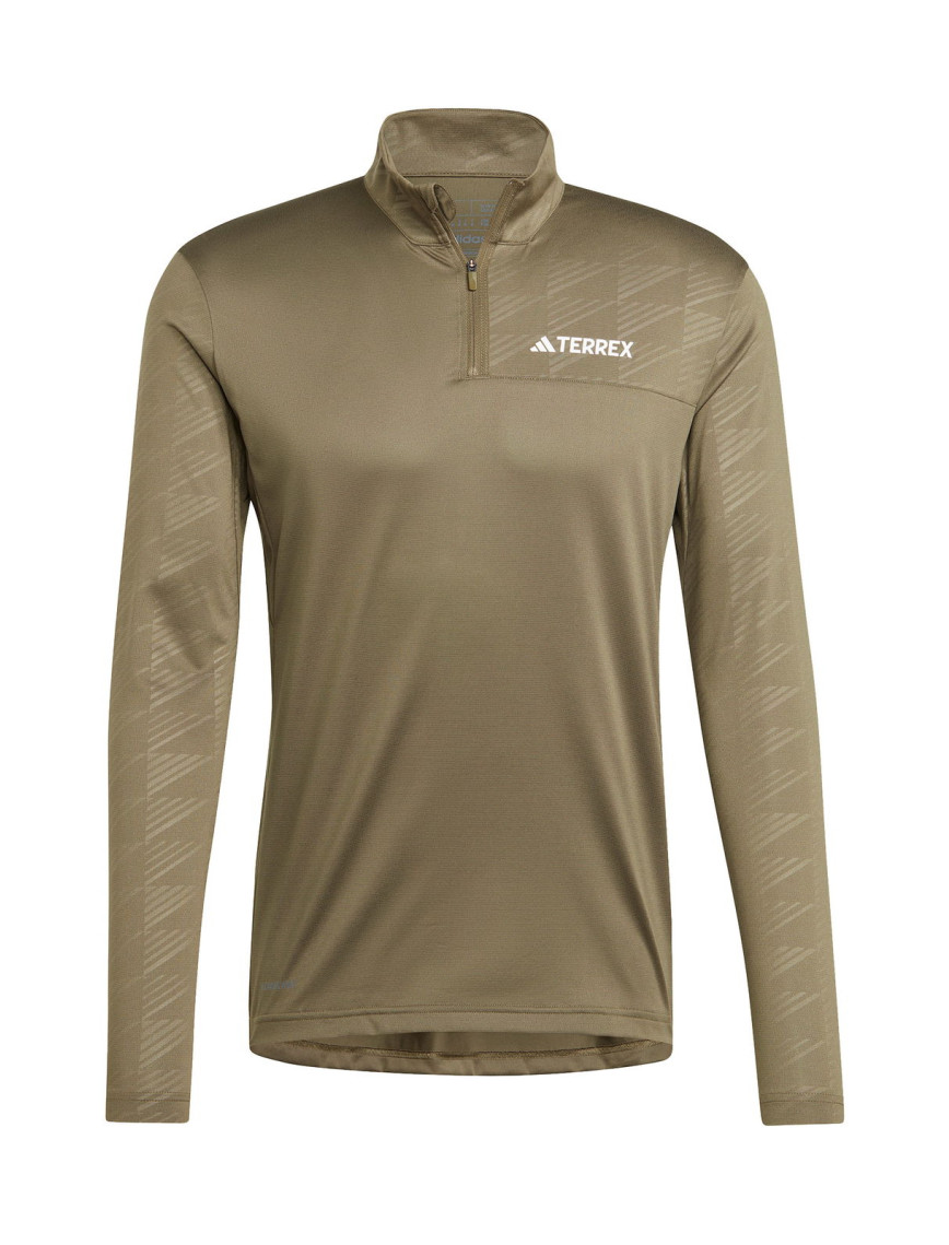 adidas Terrex Multi Half Zip Erkek Yeşil Günlük Sweatshirt adidas Terrex Multi Half Zip Erkek Yeşil Günlük Sweatshirt