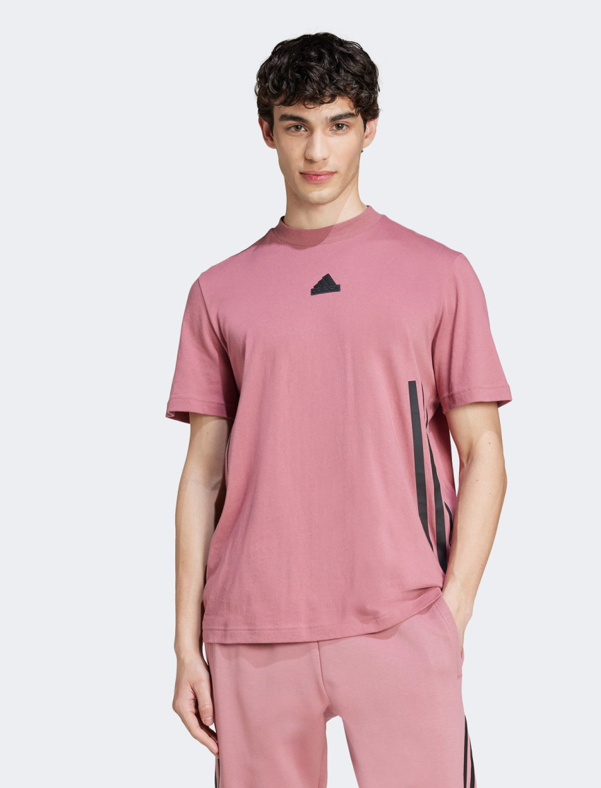 adidas Future Icons 3 Striped Erkek Pembe Günlük T-Shirt adidas Future Icons 3 Striped Erkek Pembe Günlük T-Shirt