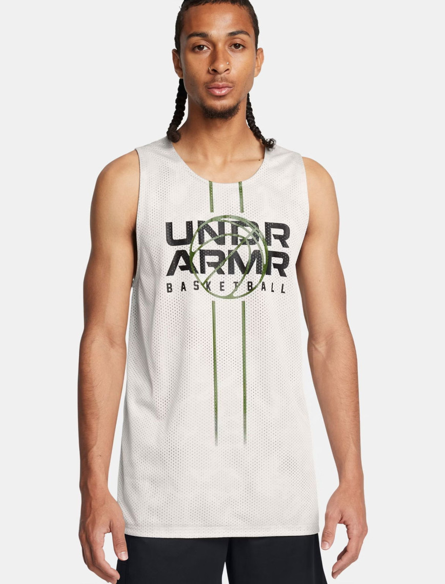 Under Armour Zone Çit Taraflı Erkek Beyaz Antrenman Atlet Under Armour Zone Çit Taraflı Erkek Beyaz Antrenman Atlet