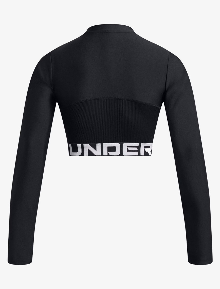 Under Armour Heat Gear Rib 1/4 Zipped Kadın Siyah Antrenman Üstü Under Armour Heat Gear Rib 1/4 Zipped Kadın Siyah Antrenman Üstü