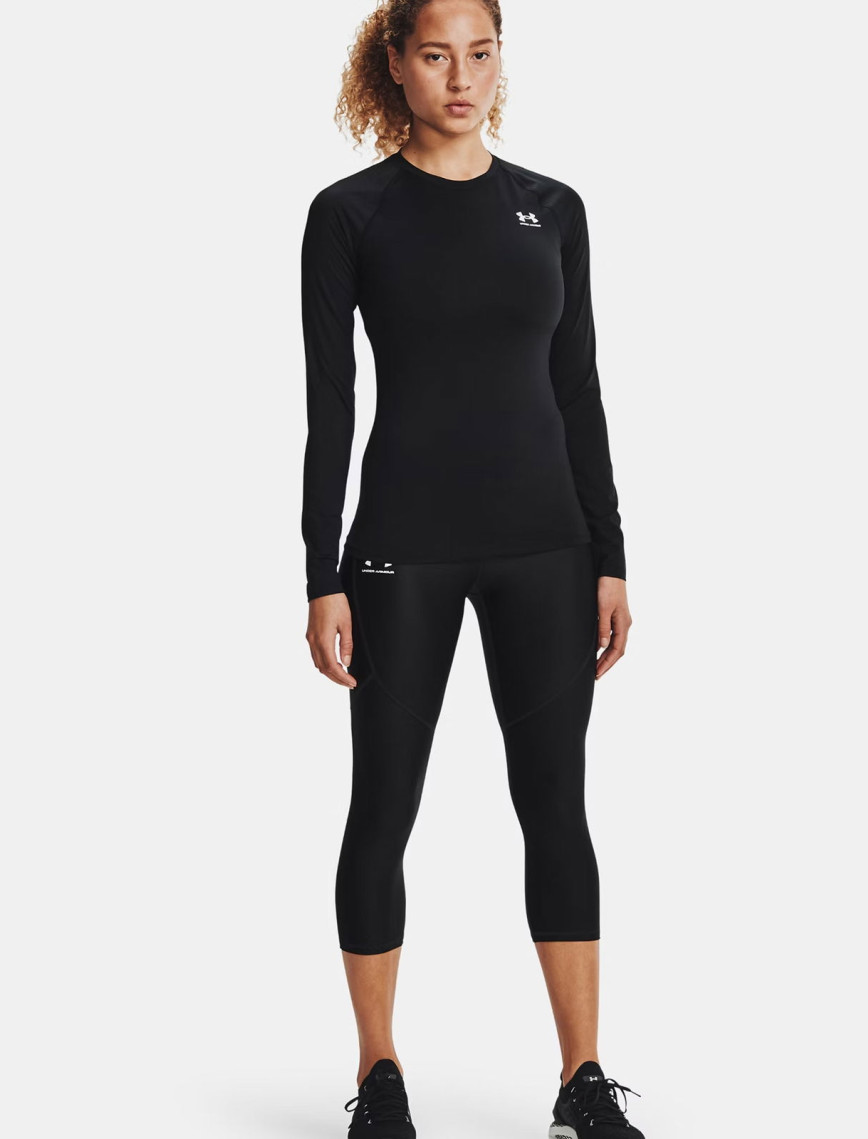 Under Armour Heat Gear Authentics Comp Kadın Siyah Uzun Kollu Antrenman İçliği Under Armour Heat Gear Authentics Comp Kadın Siyah Uzun Kollu Antrenman İçliği