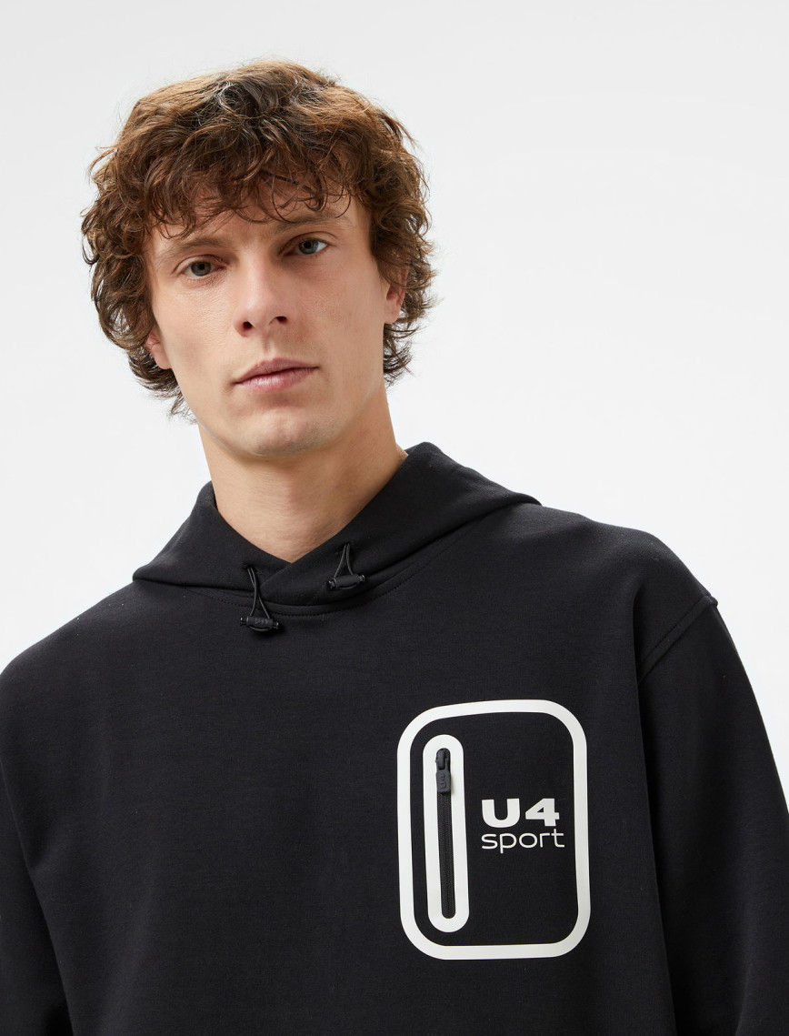 United4 Sport Erkek Siyah Antrenman Sweatshirt United4 Sport Erkek Siyah Antrenman Sweatshirt