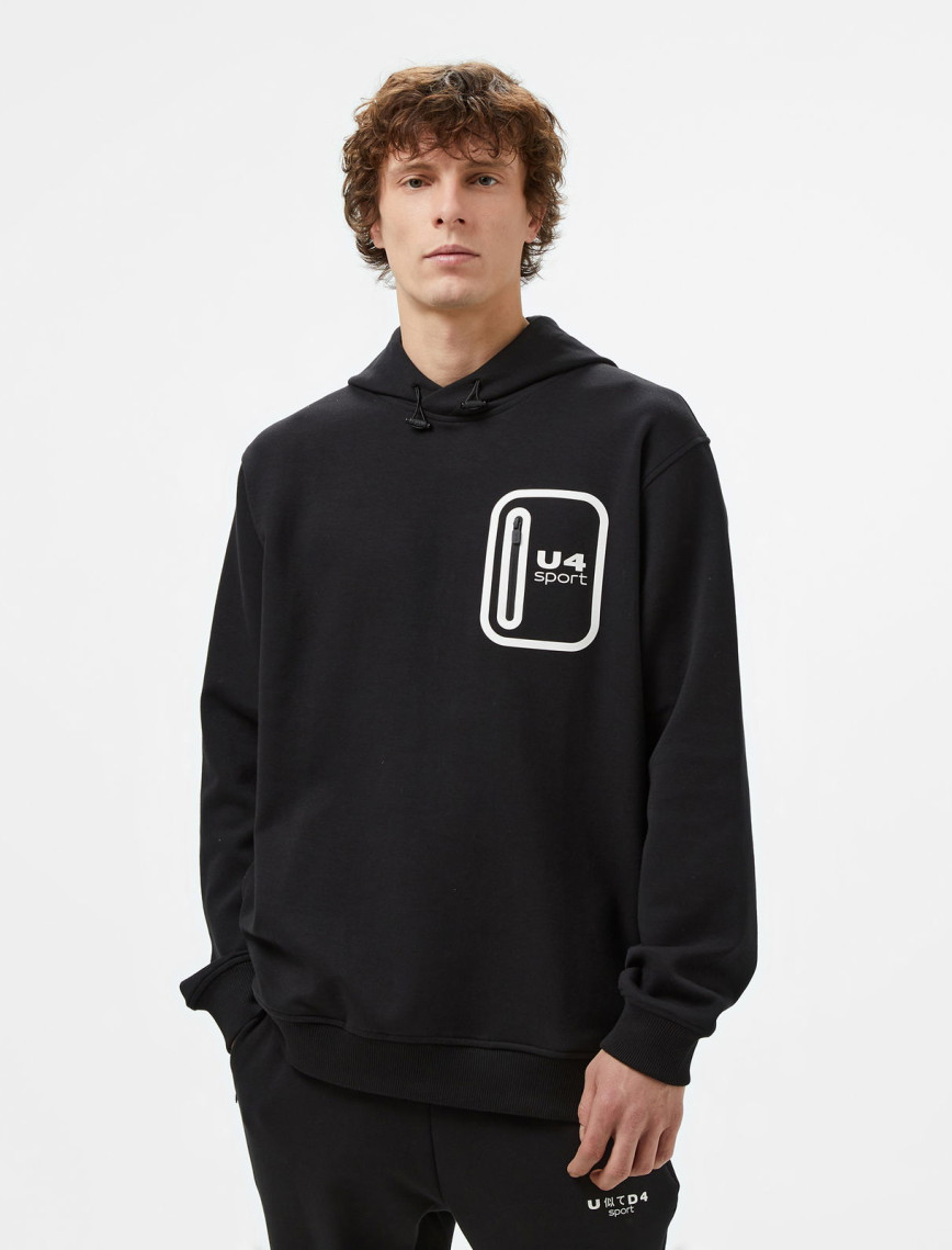 United4 Sport Erkek Siyah Antrenman Sweatshirt United4 Sport Erkek Siyah Antrenman Sweatshirt
