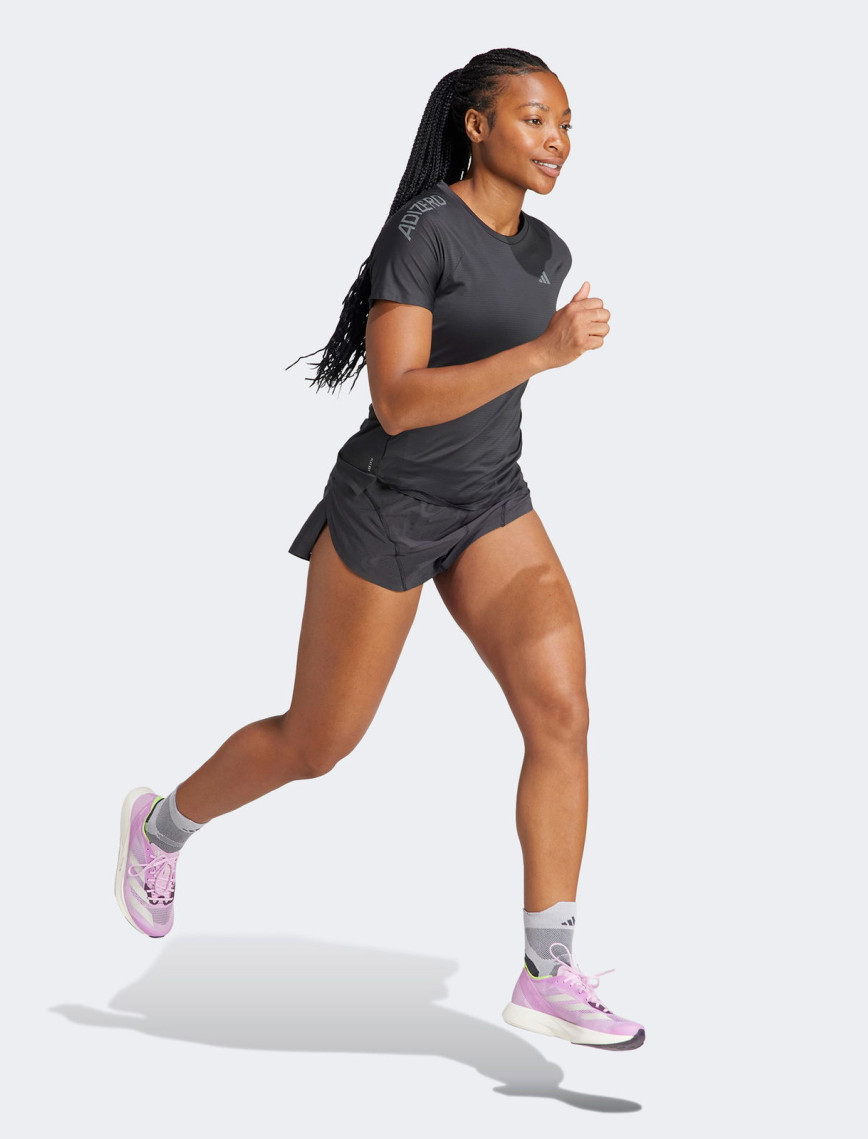 adidas Adizero Running Split Kadın Siyah Koşu Şortu adidas Adizero Running Split Kadın Siyah Koşu Şortu