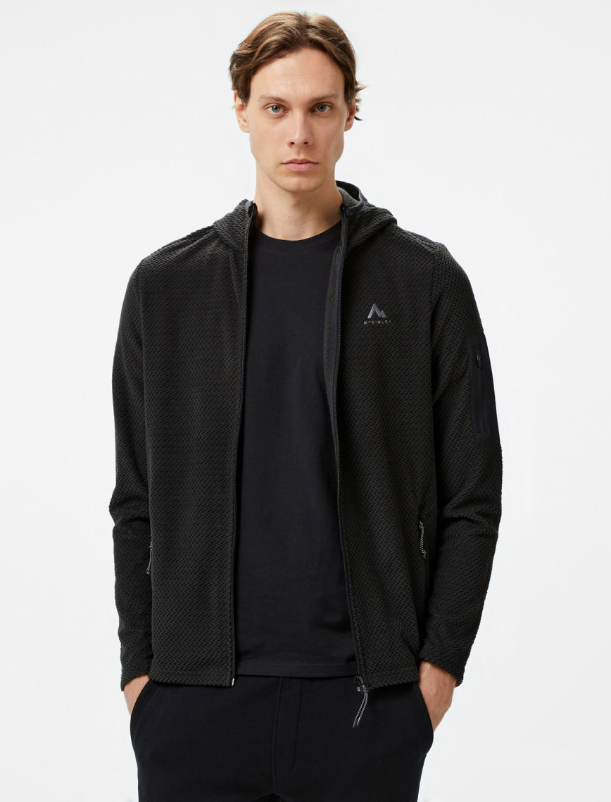Mc Kinley Hucture II Fz Erkek Siyah Outdoor Sweatshirt