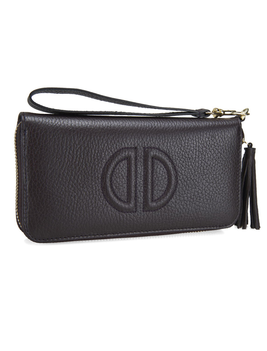 Kathleen Koyu Kahve Kadın Deri Cüzdan