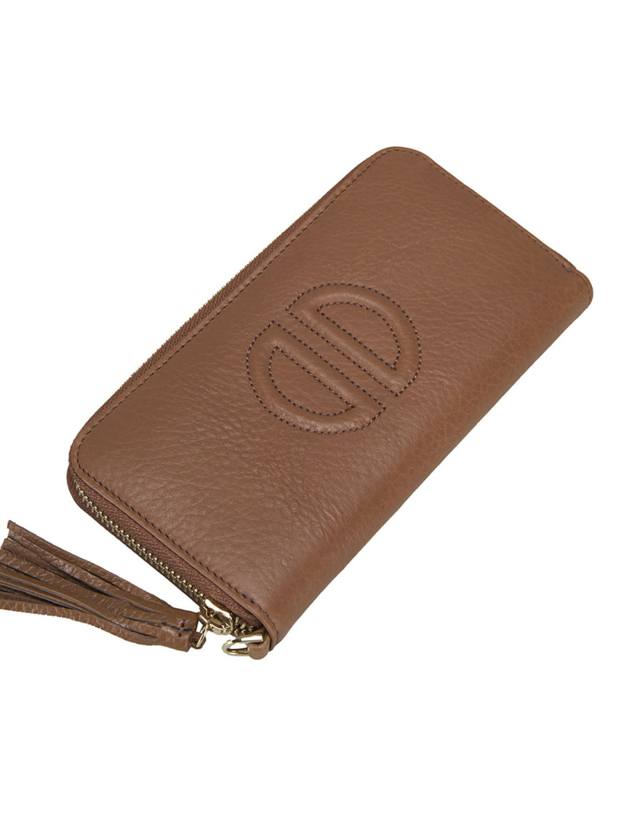 Kathleen Koyu Kahve Kadın Deri Cüzdan