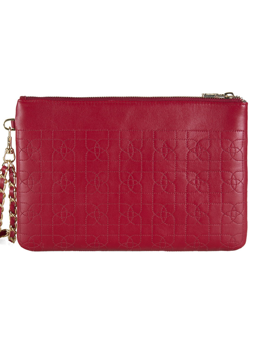 Vionya Kırmızı Nakışlı El Çantası Vionya Kırmızı Nakışlı El Çantası