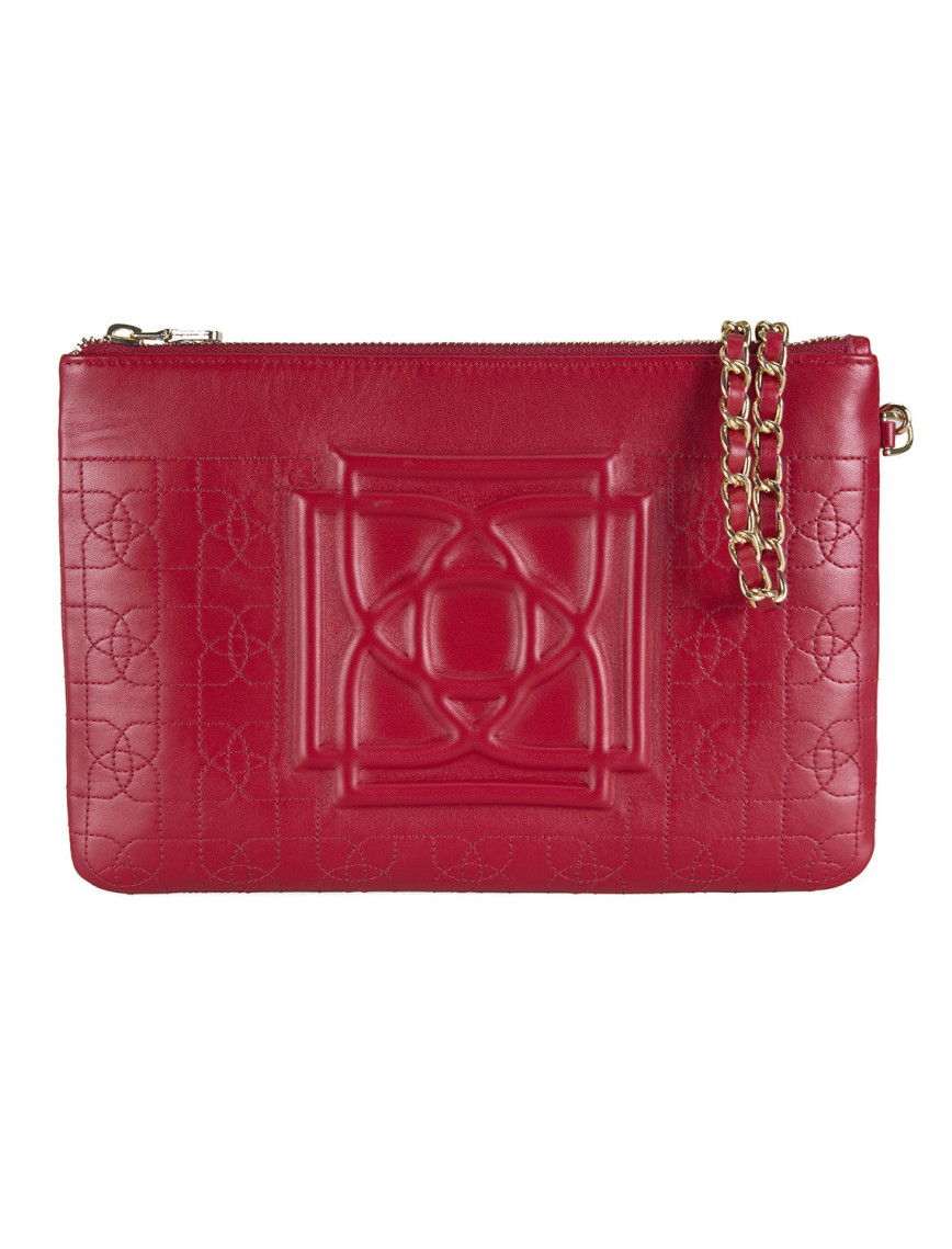 Vionya Kırmızı Nakışlı El Çantası Vionya Kırmızı Nakışlı El Çantası