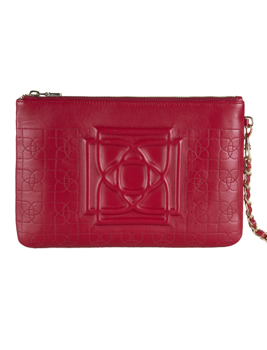 Vionya Kırmızı Nakışlı El Çantası Vionya Kırmızı Nakışlı El Çantası