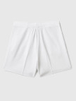 Kadın Beyaz %100 Liyosel Beli İpli Şort Kadın Beyaz %100 Liyosel Beli İpli Şort