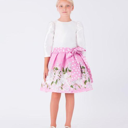 Mama Luma Parlak Balon Kollu Bluz Çiçek Desenli Etek Kombini Renkli | 2 Parça Mama Luma Parlak Balon Kollu Bluz Çiçek Desenli Etek Kombini Renkli | 2 Parça