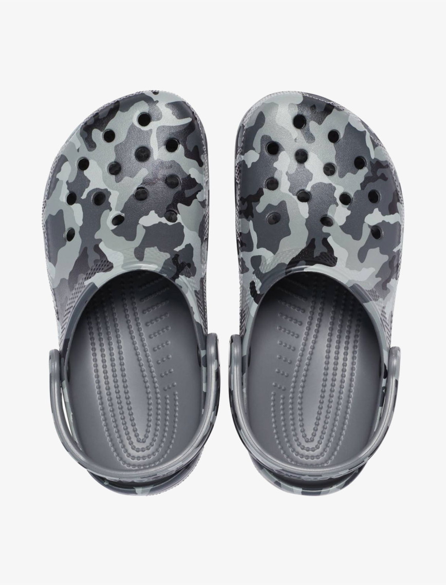 Crocs Classic Printed Camo Clog Erkek Gri Terlik Crocs Classic Printed Camo Clog Erkek Gri Terlik