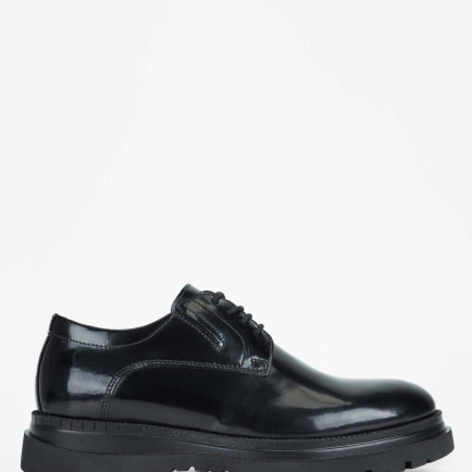 Tamer Tanca Erkek Hakiki Deri Siyah Açma Casual Ayakkabı