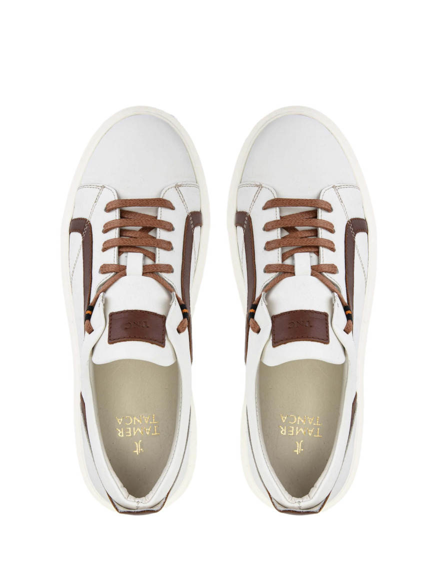 Tamer Tanca Erkek Hakiki Deri Bej Sneakers & Spor Ayakkabı