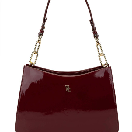 Tamer Tanca Kadın Vegan Bordo Rugan Omuz Çanta Tamer Tanca Kadın Vegan Bordo Rugan Omuz Çanta