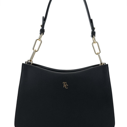 Tamer Tanca Kadın Vegan Siyah Deri Omuz Çanta Tamer Tanca Kadın Vegan Siyah Deri Omuz Çanta