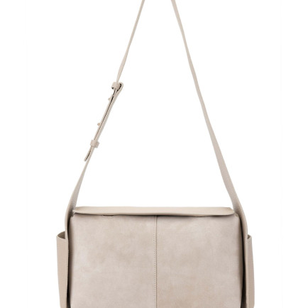 Tamer Tanca Kadın Deri/Vegan Bej Süet Omuz Çanta