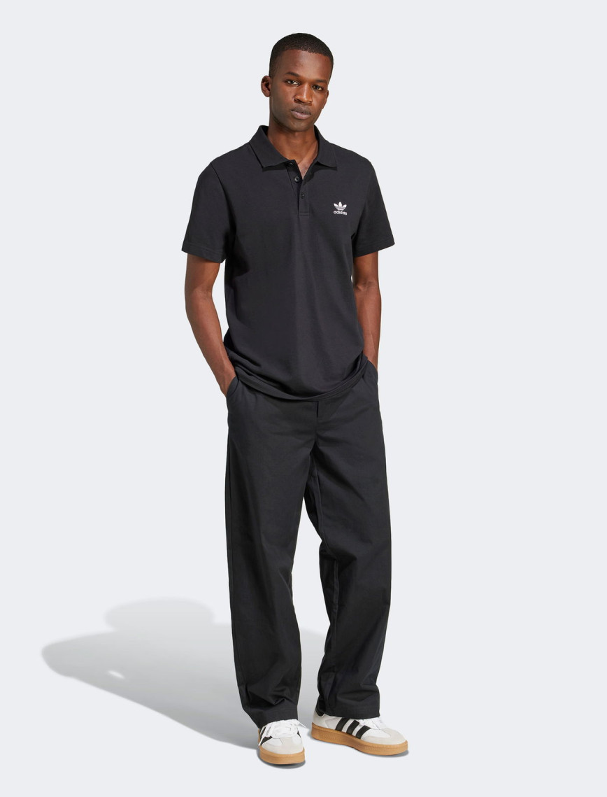 adidas Trefoil Essentials Erkek Siyah Polo adidas Trefoil Essentials Erkek Siyah Polo