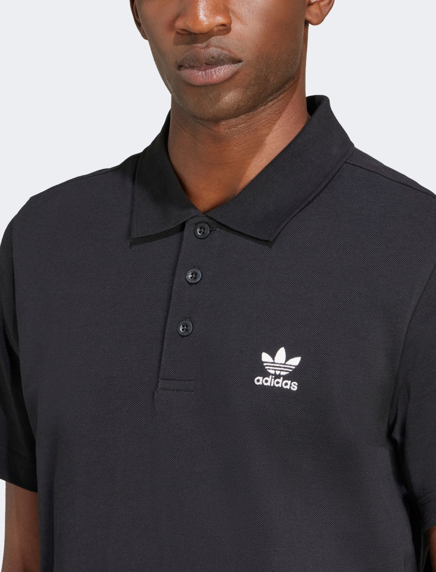 adidas Trefoil Essentials Erkek Siyah Polo T-Shirt adidas Trefoil Essentials Erkek Siyah Polo T-Shirt