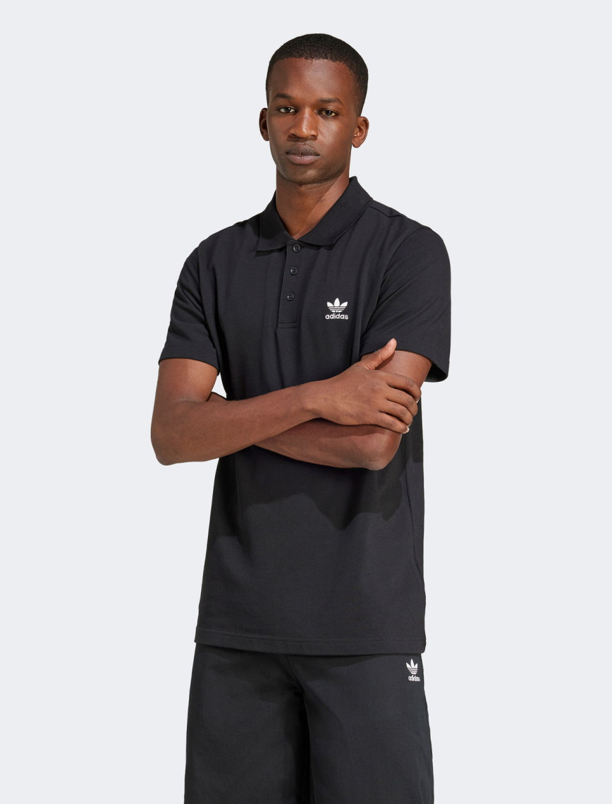 adidas Trefoil Essentials Erkek Siyah Polo adidas Trefoil Essentials Erkek Siyah Polo