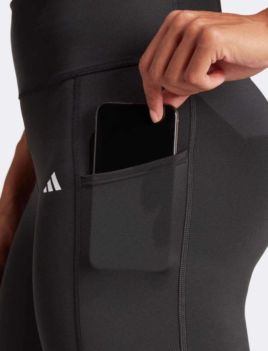 adidas Optime Rib Kadın Siyah Kısa Tayt adidas Optime Rib Kadın Siyah Kısa Tayt