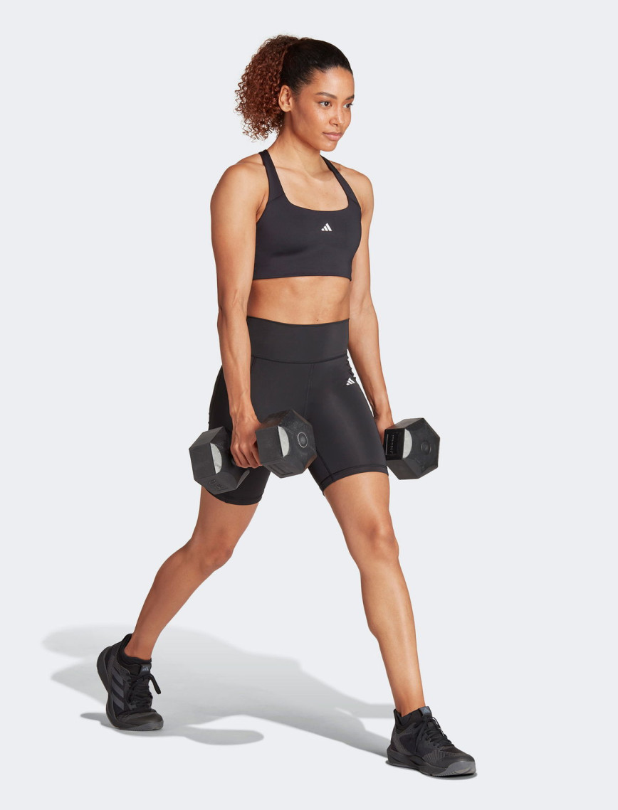 adidas Optime Rib Kadın Siyah Kısa Tayt adidas Optime Rib Kadın Siyah Kısa Tayt