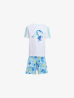 adidas Disney Lilo&Stich Çocuk Beyaz/Mavi Şort Takımı adidas Disney Lilo&Stich Çocuk Beyaz/Mavi Şort Takımı