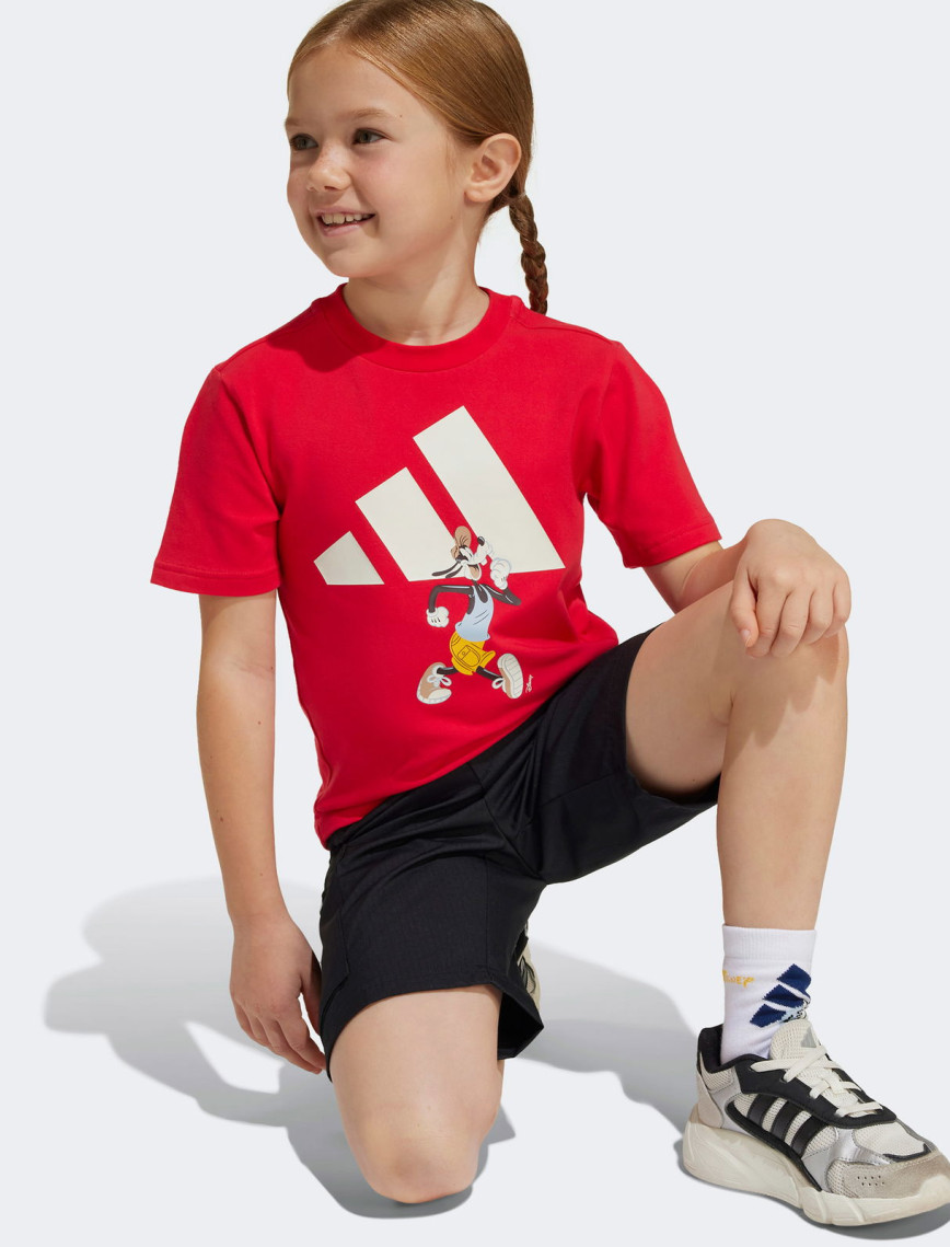 adidas Disney Goofie Çocuk Kırmızı/Siyah Şort Takımı adidas Disney Goofie Çocuk Kırmızı/Siyah Şort Takımı