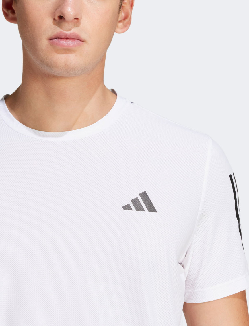 adidas Own The Run Climacool Colorblock Erkek Beyaz T-Shirt adidas Own The Run Climacool Colorblock Erkek Beyaz T-Shirt