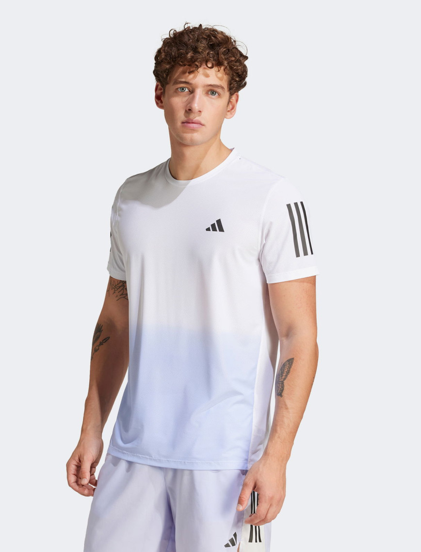 adidas Own The Run Climacool Colorblock Erkek Beyaz T-Shirt adidas Own The Run Climacool Colorblock Erkek Beyaz T-Shirt