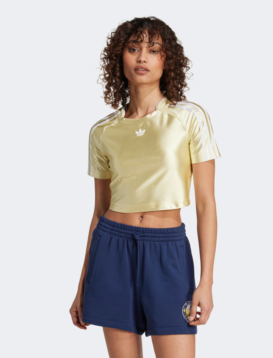 adidas Originals Kadın Sarı Crop T-Shirt adidas Originals Kadın Sarı Crop T-Shirt