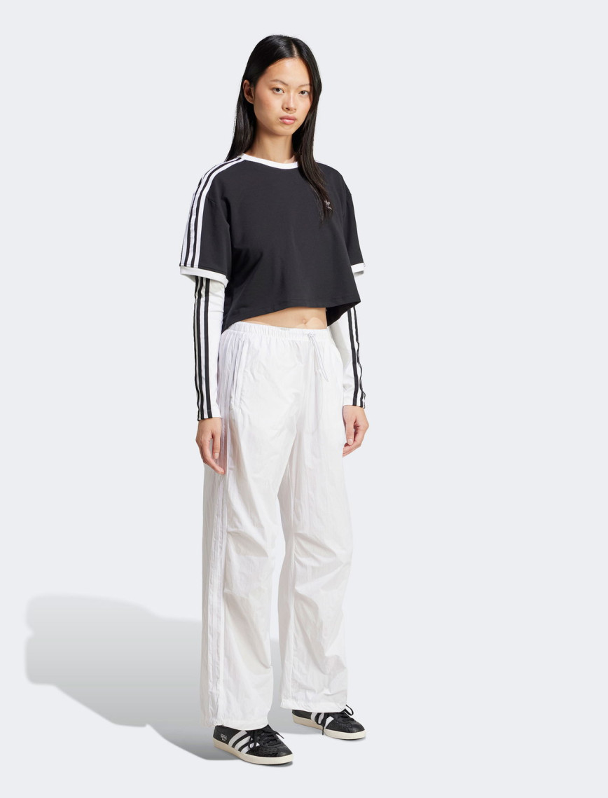 adidas Adicolor 3 Stripes Kadın Siyah Crop T-Shirt adidas Adicolor 3 Stripes Kadın Siyah Crop T-Shirt