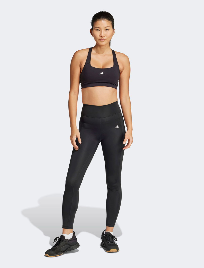 adidas Optime Stash Kadın Siyah Tayt adidas Optime Stash Kadın Siyah Tayt