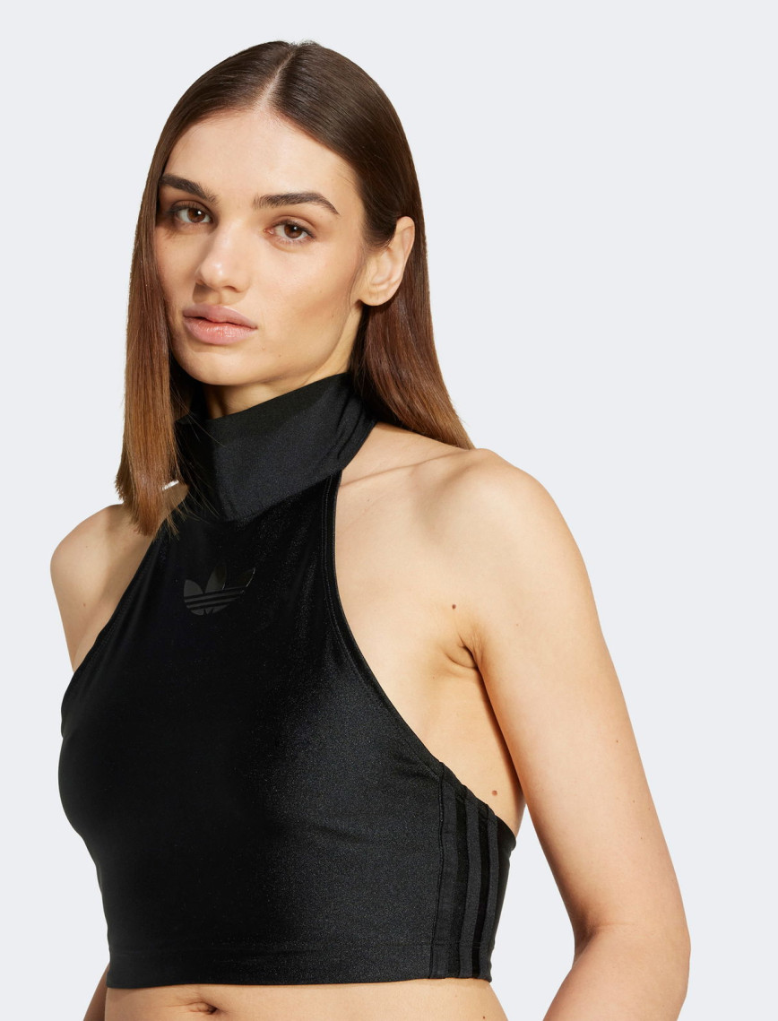 adidas Halterneck Crop Kadın Siyah Kolsuz T-Shirt adidas Halterneck Crop Kadın Siyah Kolsuz T-Shirt