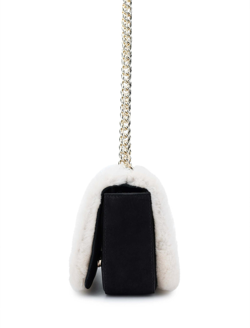 Tamer Tanca Kadın Hakiki Deri Siyah Nubuk Omuz Çanta