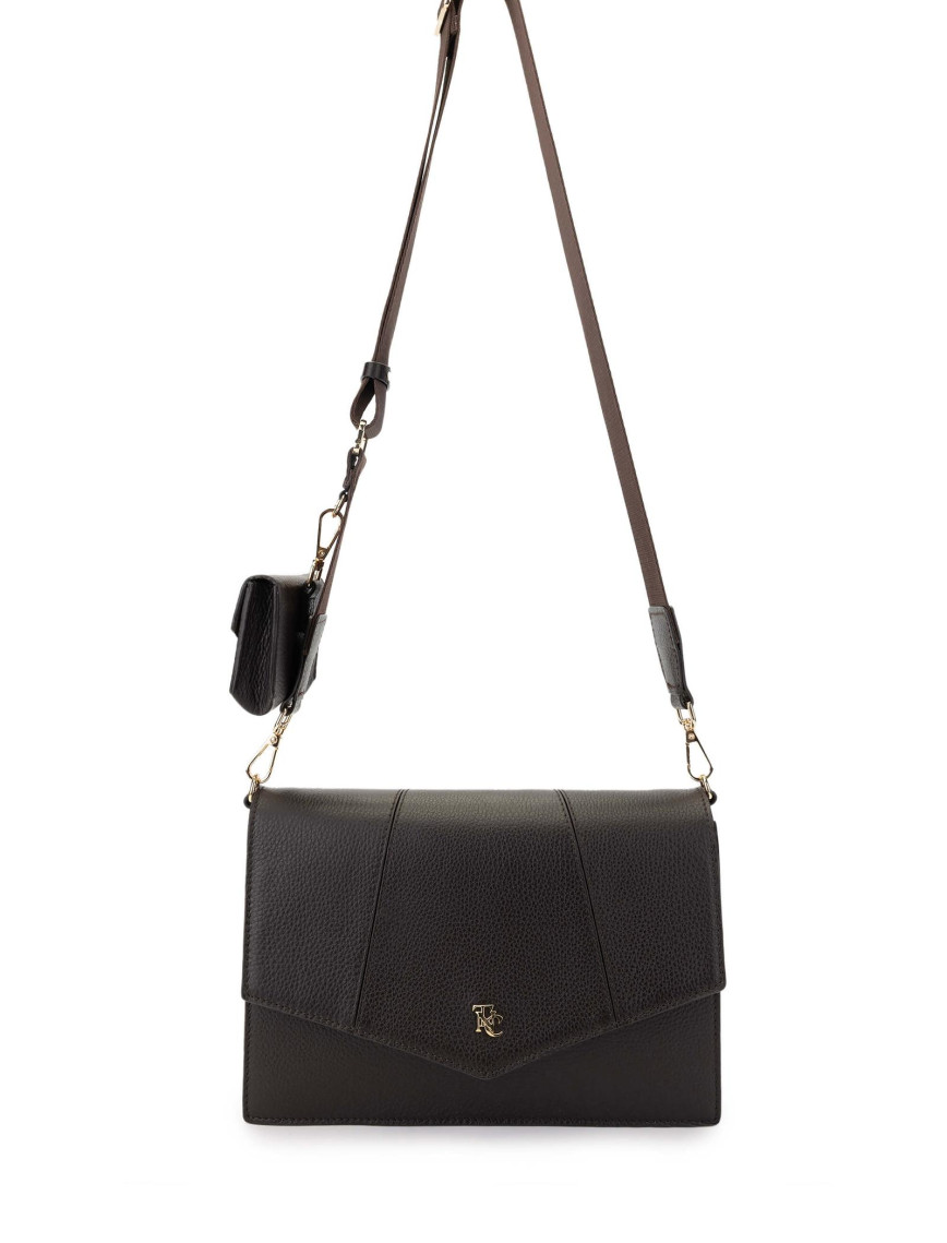 Tamer Tanca Kadın Hakiki Deri Kahverengi Omuz Çanta