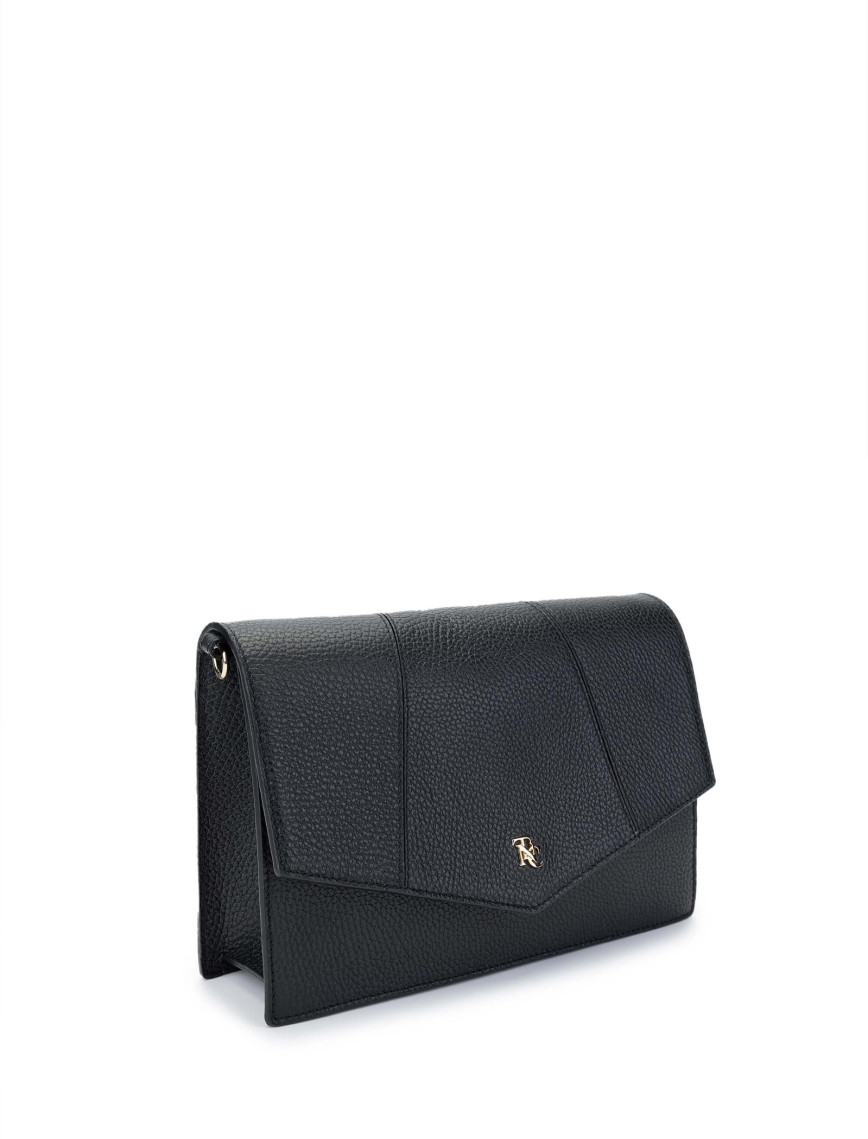 Tamer Tanca Kadın Hakiki Deri Siyah Floter Omuz Çanta