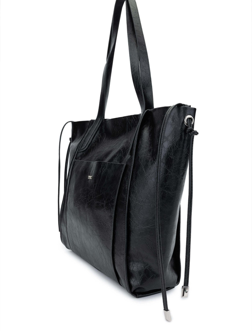 Tamer Tanca Kadın Vegan Siyah Omuz Çanta Tamer Tanca Kadın Vegan Siyah Omuz Çanta